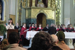 Coral Juan de Ribera durant la tradicional posada en escena del Cant de la Sibil·la